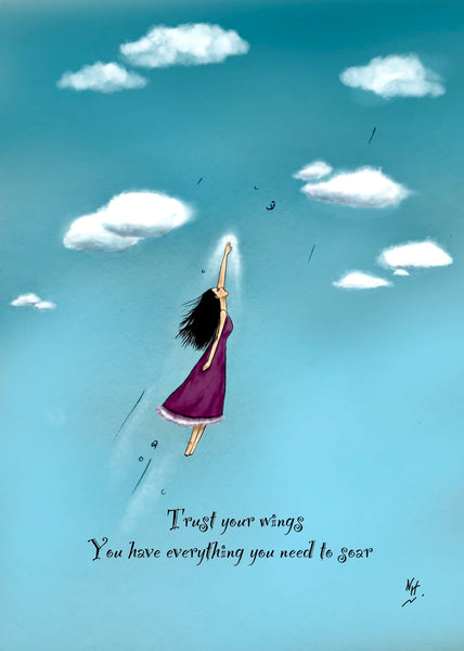 (New) My Invisible Wings Greeting Card