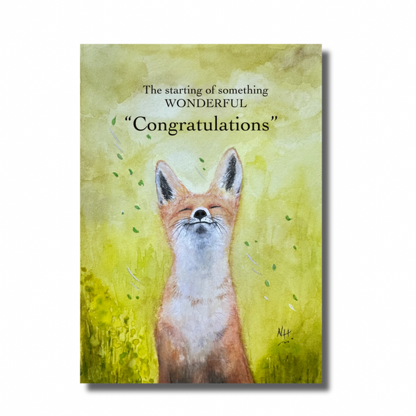 Something Wonderful " Congratulation Fox" Greeting Cards