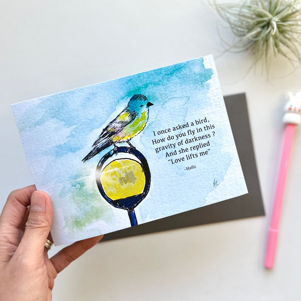 Love Lifts Me: Greeting Card By Nina Hand