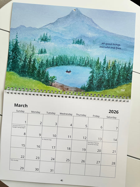 MomentsHaveYou 2026 Whimsical Wall Calendar