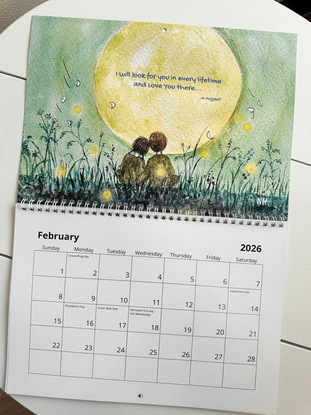 MomentsHaveYou 2026 Whimsical Wall Calendar