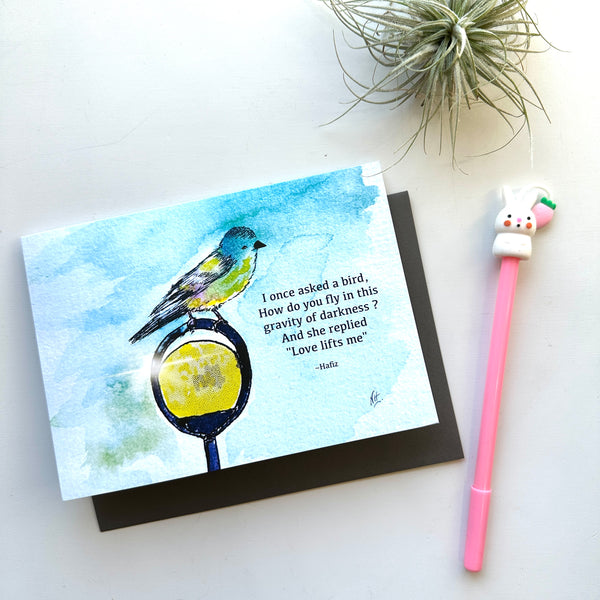 Love Lifts Me: Greeting Card By Nina Hand