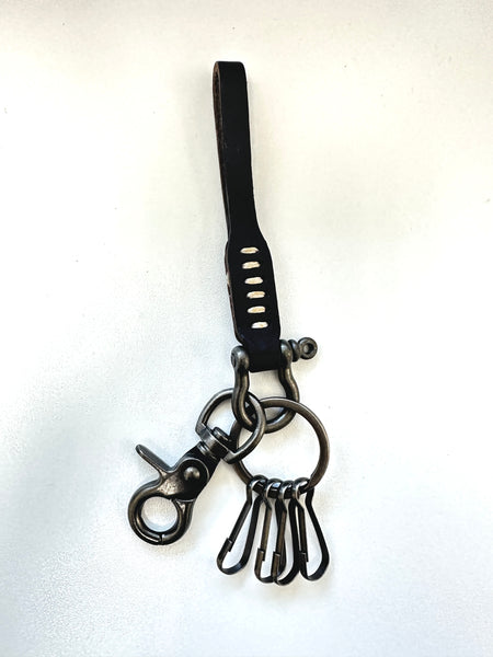 Handmade Basic Loop Genuine Leather Keychain