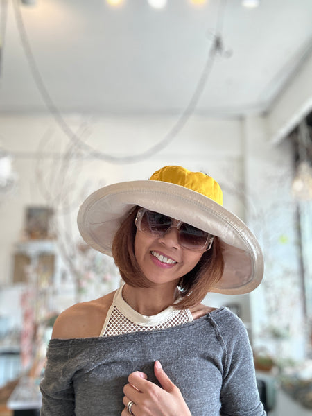 Cotton Reversible Large Brim Sun Hat: MiMi Hat