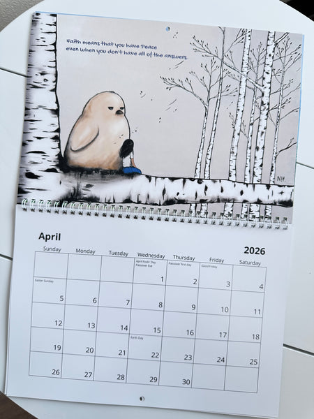MomentsHaveYou 2026 Whimsical Wall Calendar