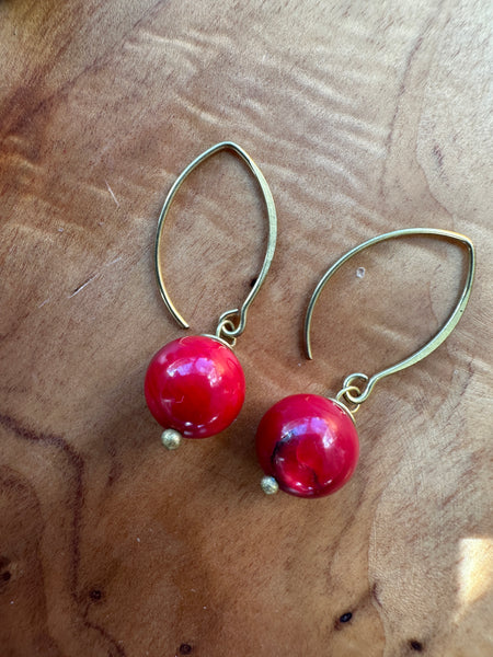 Hand-wired Semi Precious Stone Drop Earrings