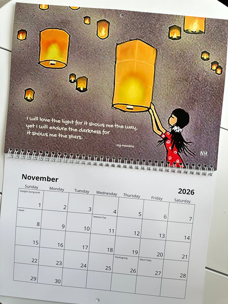 MomentsHaveYou 2026 Whimsical Wall Calendar