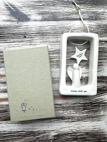 Guardian Angel w/ Star: Hanging Wall Decor