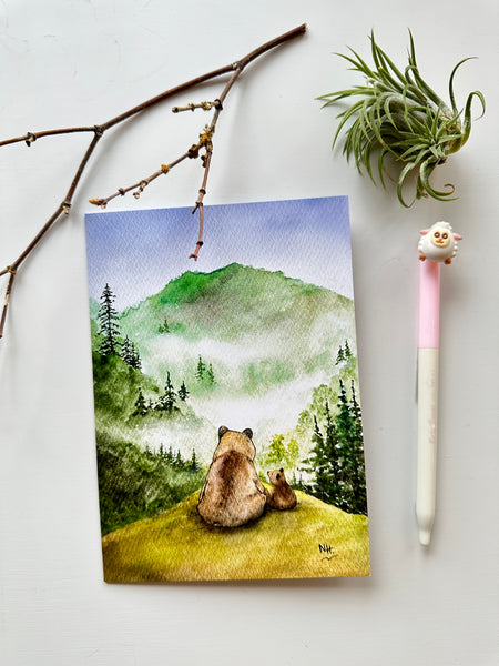 You and I  ...Bears Illustration Greeting Card