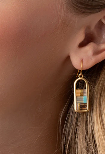 Good Karma Miyuki Frame Earrings