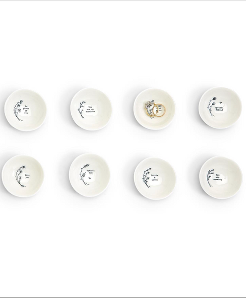 Small Wobbly Decorative Trinket Bowl w/ Illustration