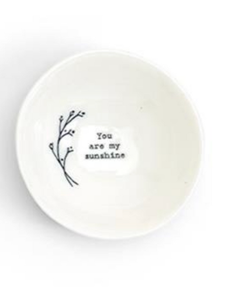 Small Wobbly Decorative Trinket Bowl w/ Illustration