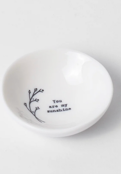 Small Wobbly Decorative Trinket Bowl w/ Illustration