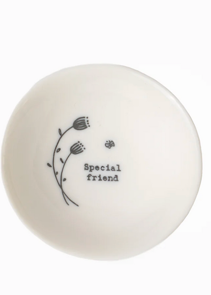 Small Wobbly Decorative Trinket Bowl w/ Illustration