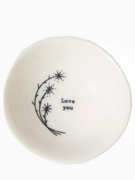 Small Wobbly Decorative Trinket Bowl w/ Illustration