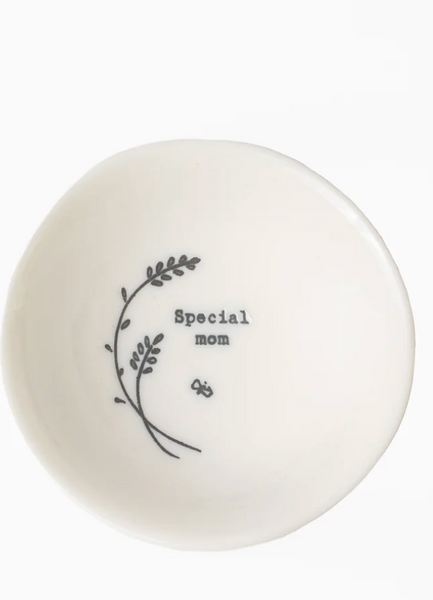 Small Wobbly Decorative Trinket Bowl w/ Illustration
