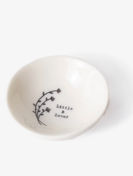 Small Wobbly Decorative Trinket Bowl w/ Illustration
