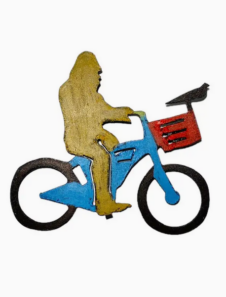 Bigfoot on Bike Magnet Yeti Sasquatch Made in USA