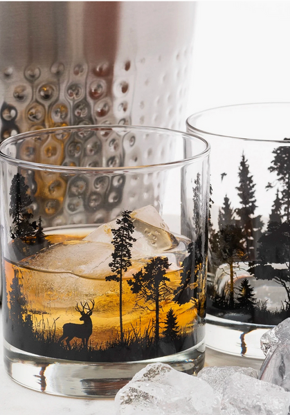 Handmade Beautiful Whiskey Glasses :Old-Fashioned Rock Glasses Made in USA