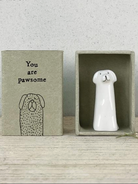 Sweet Tall Matchbox Animal in Gift Box with Saying