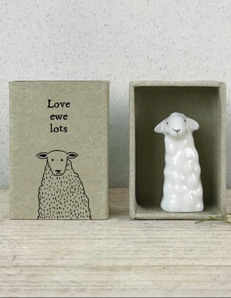 Sweet Tall Matchbox Animal in Gift Box with Saying