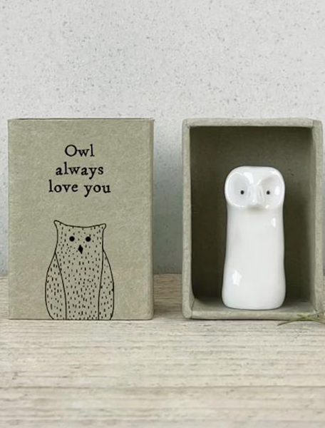 Sweet Tall Matchbox Animal in Gift Box with Saying