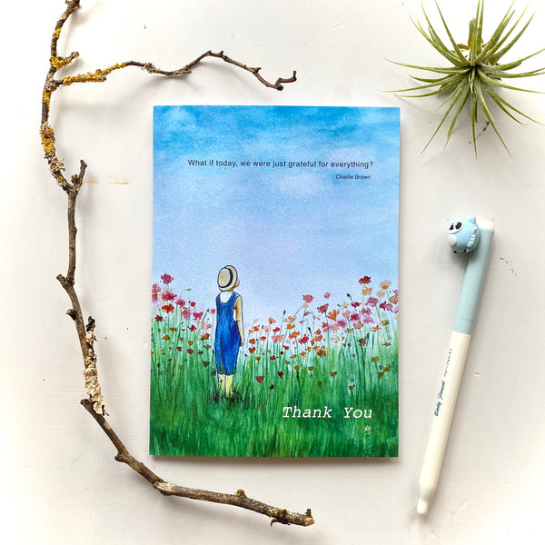 Grateful Charlie Thank You Greeting Card