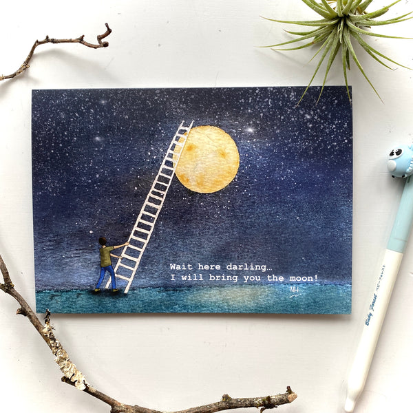 Bring You the Moon Greeting Card No