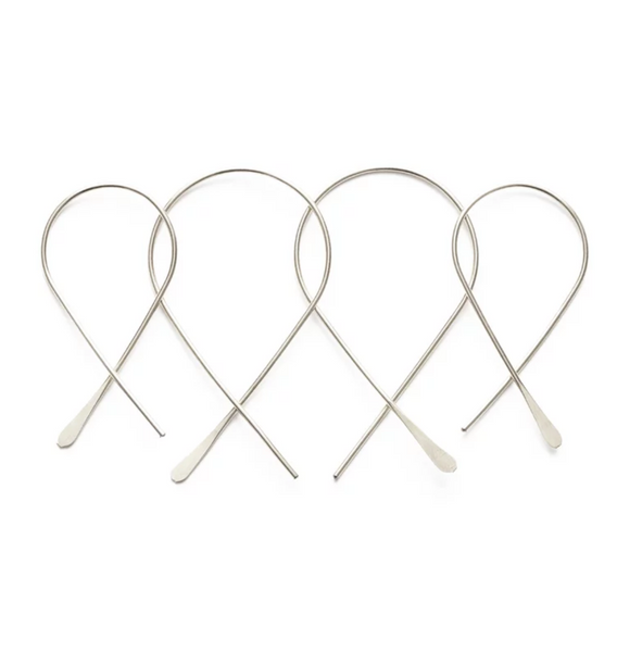 Handmade Modern Sterling Silver Loop Earrings