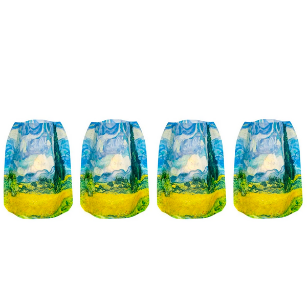 Van Gogh Wheat Field w/ Cypresses: Luminary Lantern / Candle Holder