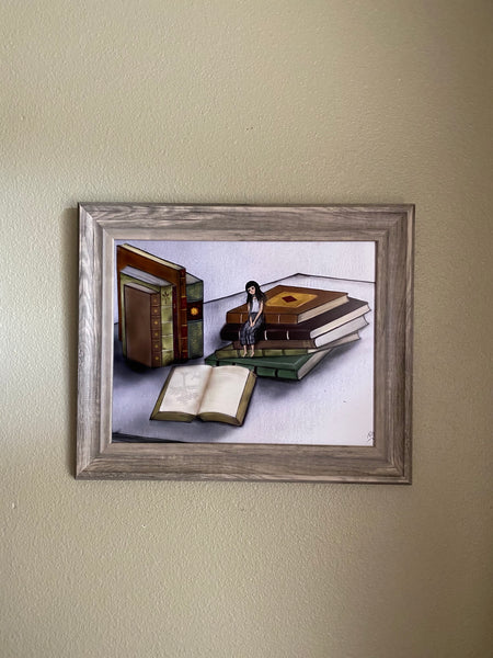 Bookworm Art Print By Nina Hand