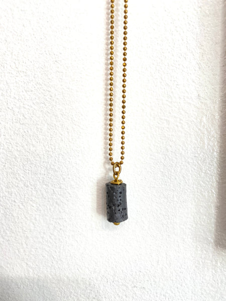 Semi-Precious Cube Charm Necklace