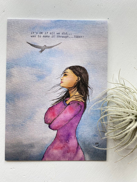 It's OK To Just Be: Greeting Card