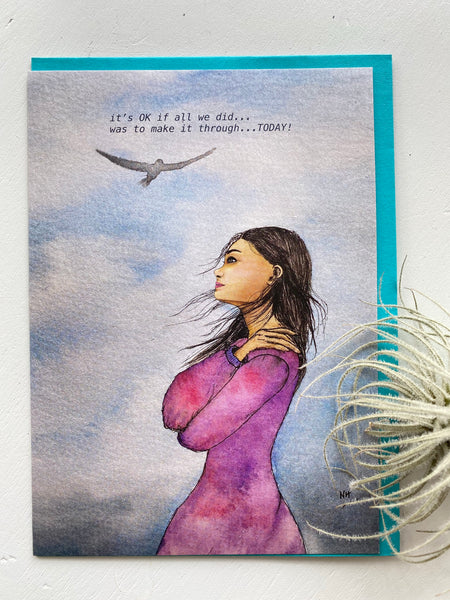 It's OK To Just Be: Greeting Card