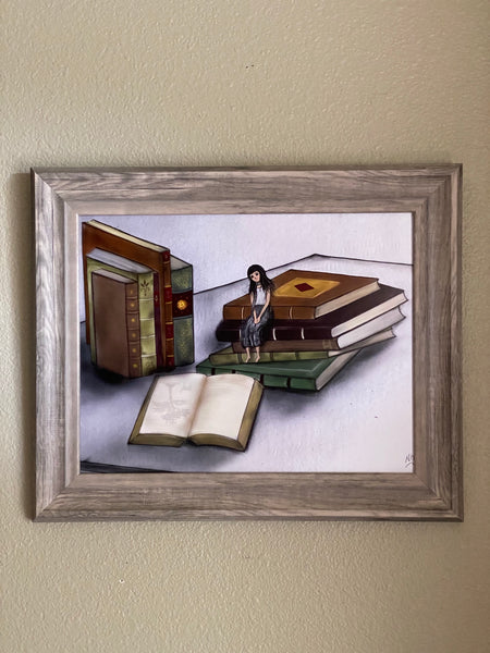 Bookworm Art Print By Nina Hand
