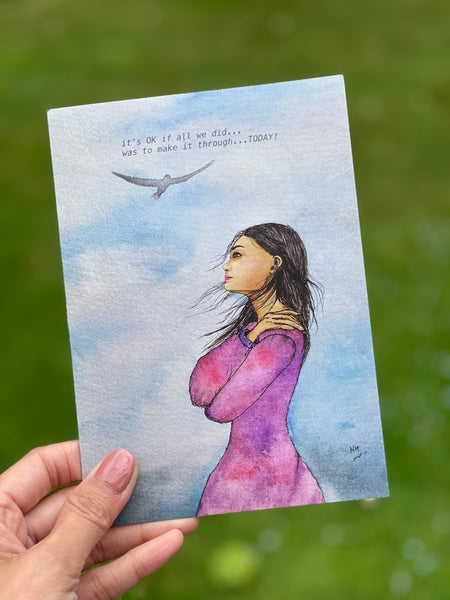 It's OK To Just Be: Greeting Card