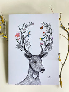The Marvelous Deer: Greeting Card