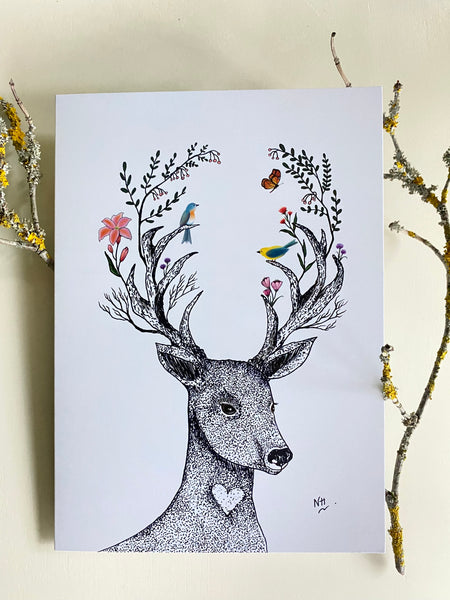 The Marvelous Deer: Greeting Card