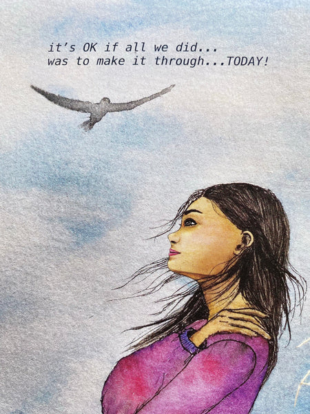 It's OK To Just Be: Greeting Card