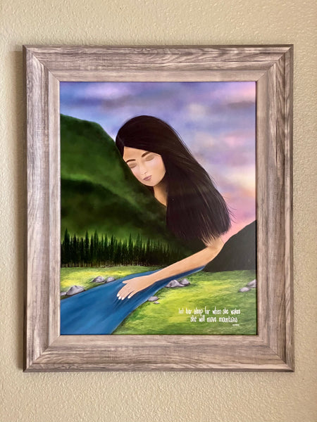 For When She Wakes Art Print By Nina Hand