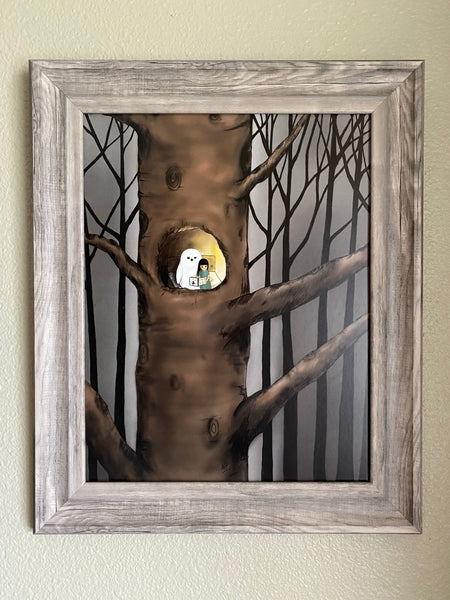 The Night Storyteller: Art Print by Nina Hand