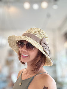 Simply Chic Foldable Summer Bucket Natural Straw Hats