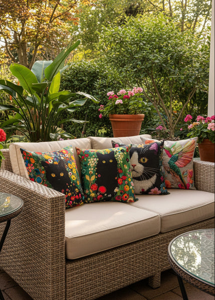Beautiful Outdoor Fabric Throw Pillow Cover and Insert