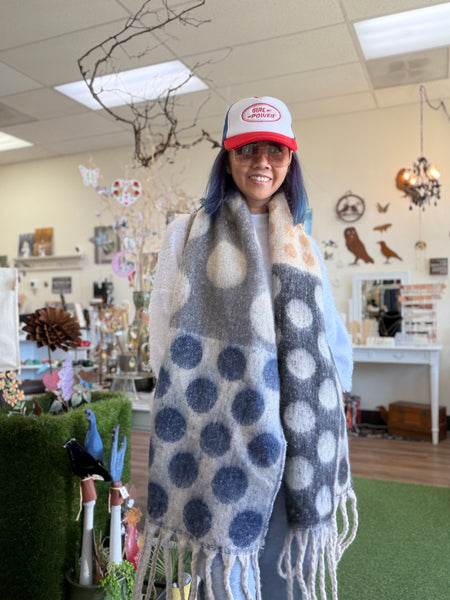 Scarvii - Bold Retro Polka Blanket Scarf