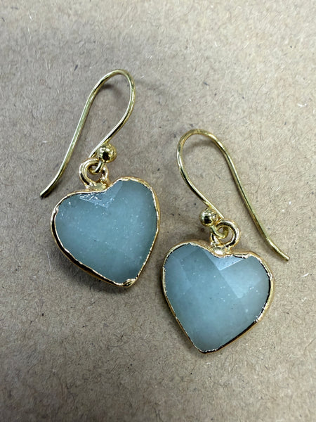 Handmade Heart Drop Earrings Handmade In USA