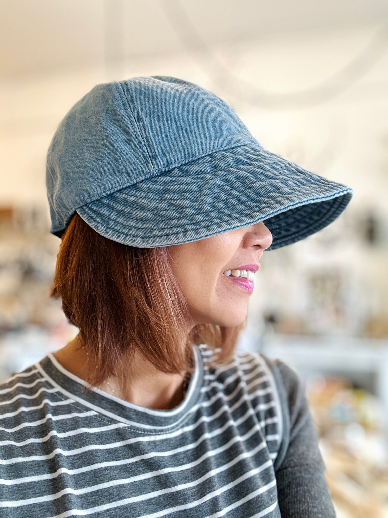 Long Bill Adjustable Denim Baseball Cap