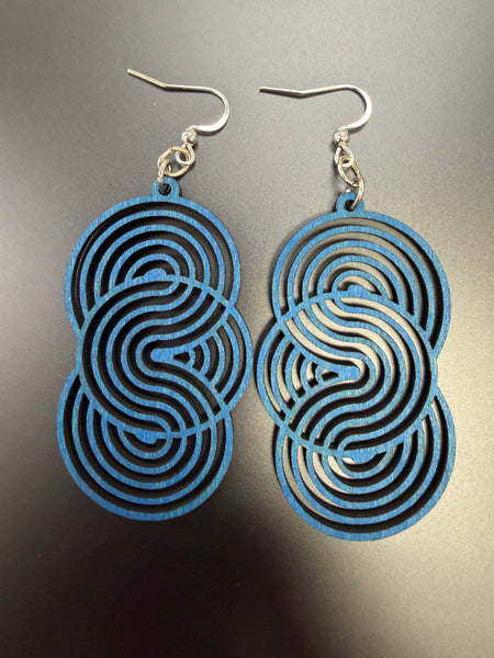 Seamless Circle Wooden Earrings: Made in CA