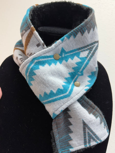 The Traveller Pull-Through Snap Button  Wrap Scarf