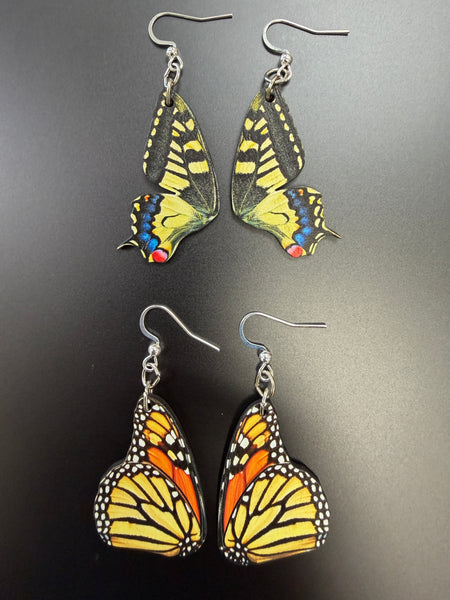 Butterfly Wooden Earrings: Made in CA