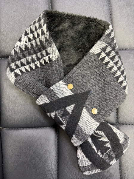 The Traveller Pull-Through Snap Button  Wrap Scarf